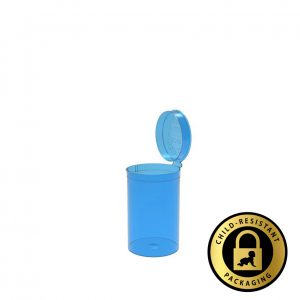 30 Dram Blue Pop Top Bottles