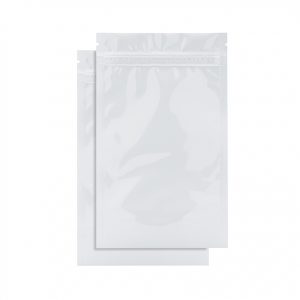1/2oz White/White Mylar Dispensary Bags (1000Qty)