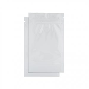 1/4oz White/White Mylar Dispensary Bags (1,000Qty)