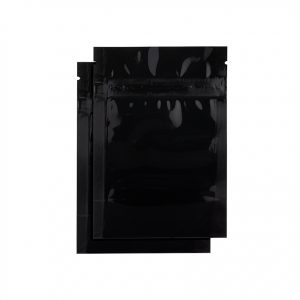 1/8oz Black/Black Mylar Dispensary Bags(1,000Qty)