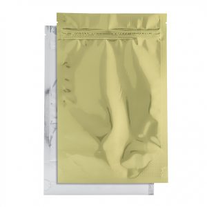 1oz Gold/Clear Mylar Dispensary Bags (1000Qty)