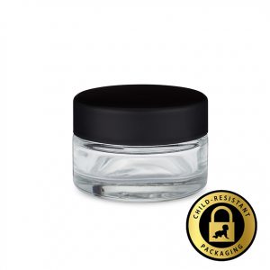 1oz Child Resistant Glass Jars (200qty)