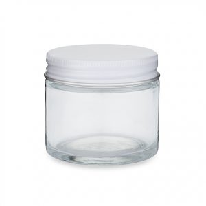 2oz White Aluminum Cap "Baller Jar" (240Qty)