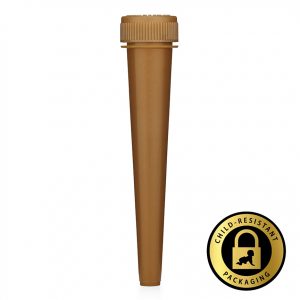 102mm CR Cone Pre-Roll Tube Opaque Gold (1000Qty)
