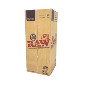 Raw Classic Pre-Rolled Cones 1 1/4"(84mm) 1000 Count
