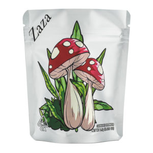 1/8oz "Mushroom Zaza" Mylar Trapper Bags (50Qty)